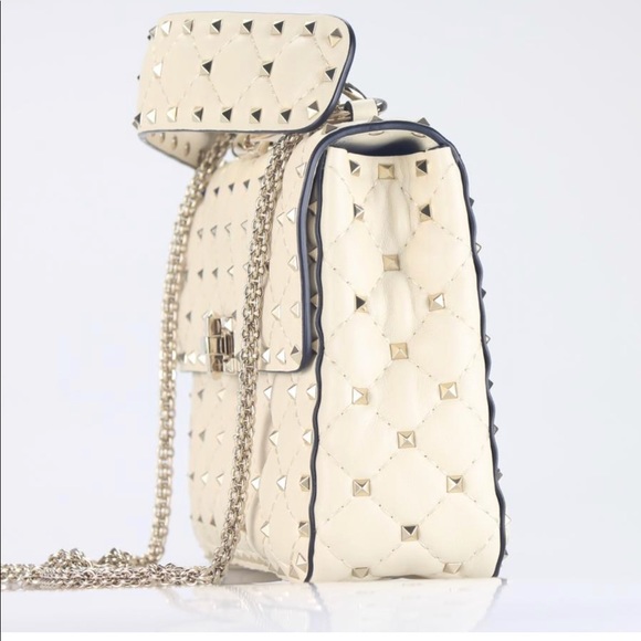 New Valentino Pike Leather Studded Shoulder Bag - Picture 4 of 8